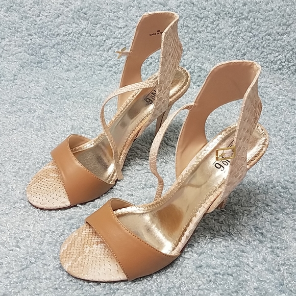 Mix No. 6 Shoes - Beige and white high Heels